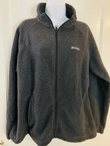 Columbia dunkelgrauer Fleece mit durchgehendem Reißverschluss und Fronttaschen Größe 1X - Bild 1 von 6
