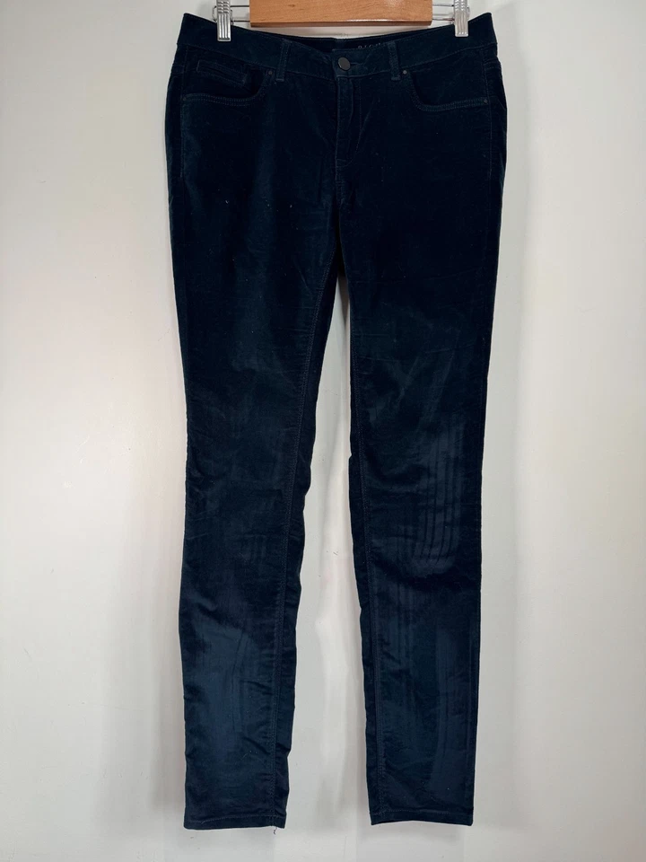 Jigsaw Velvet Trousers Womens W28 L32 Navy Skinny Richmond Fit Cotton Stretch - Image 1 of 4