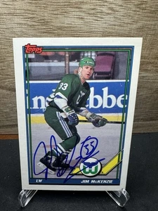 1991-92 Topps - #24 Jim McKenzie (RC) In-Person ON-CARD AUTO - Picture 1 of 2