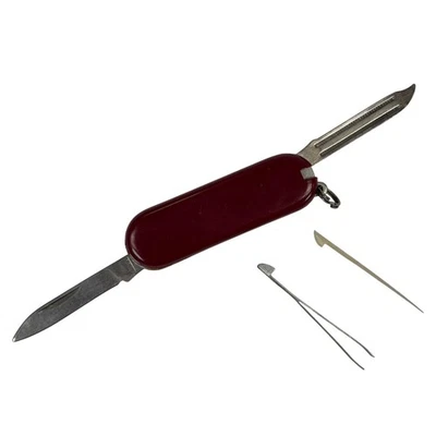 Navaja de bolsillo plegable multiherramienta francesa vintage (hoja, lima, pinzas, selección) Foto 1 de 4