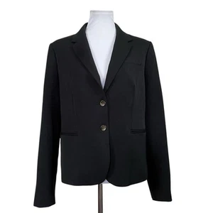 J. Crew Original Schoolboy Blazer Jacket Womens XXL Black Career K2899 Academia - Picture 1 of 5
