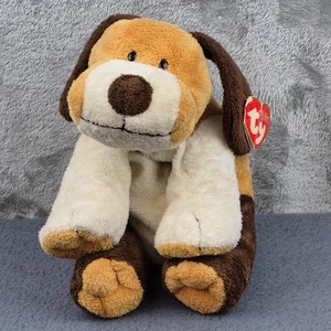 Juguete de peluche Ty Whiffer cachorro perro marrón tostado blanco 2002 9" pluffies floppy - Imagen 1 de 13