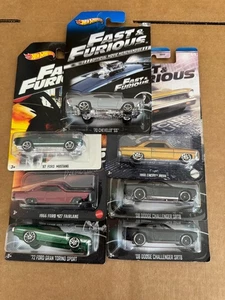 Hot Wheels Lot 5x Fast & Furious Chevelle / 67 Ford / 08 Dodge / 72 Ford D57 - Picture 1 of 1