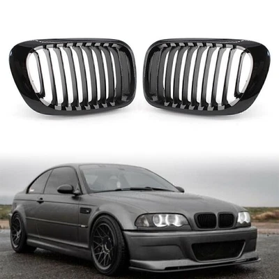Front Kidney Bumper Grille For BMW 3 Series E46 Coupe/Cabrio 2000-2003 M3 Coupe - Image 1 of 4