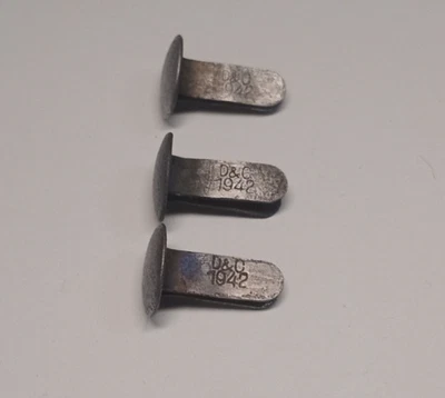 WWII German Helmet Split Pins D&C 1942 Original - Image 1 of 3