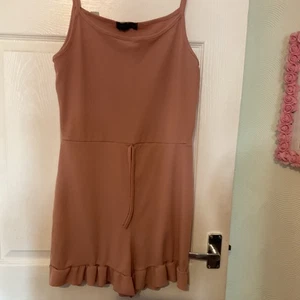Ladies Pink All In One Shorts Suit Size 20 - Picture 1 of 6