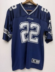 Vintage Dallas Cowboys Emmitt Smith Starter Jersey Mens Size L/XL Blue 90's - Picture 1 of 7