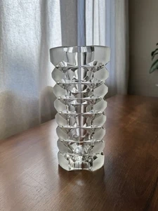 Vintage MCM J.G. Durand For Luminarc France Geometric Clear And Frosted Glass - Picture 1 of 8