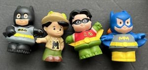 Fisher Price Little People Superheroes Batman Robin Batgirl Lot 4 - Picture 1 of 3