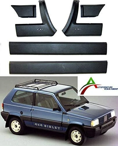 KIT 6 PEZZI MODANATURE PARACOLPI FASCE PROTETTIVE LATERALI PER PANDA 4x4 86>03 - Imagen 1 de 1