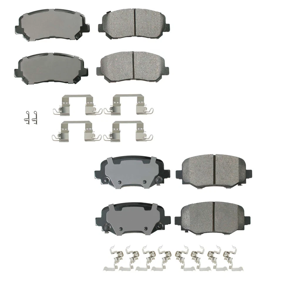 Kit de pastillas de freno delanteras traseras Akebono ProACT para Cherokee Single Piston Chrysler 200 Foto 1 de 1