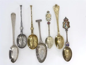 1865-1910 britische & österreichische Sammlerlöffel Sterlingsilber  - Bild 1 von 6