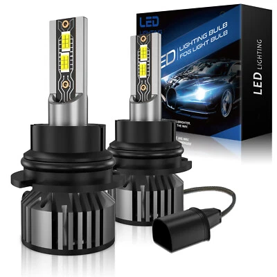 Pair of 9004 HB1 LED Headlights High Low Beam Bulbs Xenon White Replace Halogen - Image 1 of 4