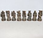 Antique ? Chinese Bronze Statue Set of the 8 Immortals  (2.4" tall, 33 ounces)