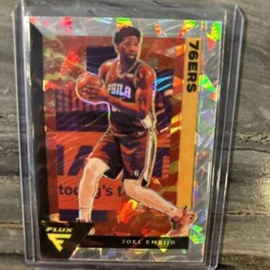 2020-21 Panini Flux #134 Joel Embiid SP Silver Cracked Ice Prizm 76ers