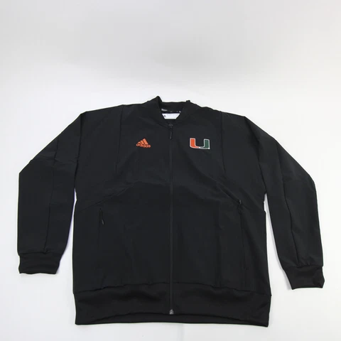 Miami Hurricanes adidas Primegreen Jacket Men's Black Used Cover