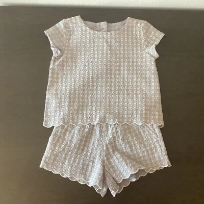 Nuevo con etiquetas Conjunto de 2 Blusa y Pantalones Cortos Gymboree Lila Púrpura Bordados 2T 100% Algodón Foto 1 de 4