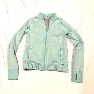 Ivivva by Lululemon Girls Size 10 Aqua Gray Full Zip Reversible Track Jacket - Picture 1 of 10
