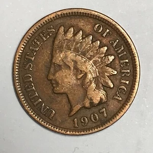 Monedas de centavo cabeza india 1907 muy bonitas 67 - Imagen 1 de 1