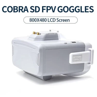 Skyzone Cobra SD 5.8GHz FPV 4.3" LCD Goggles Dual 2dD Antennas For RC FPV Drone - Image 1 of 4