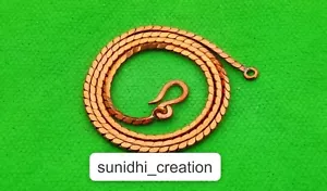 Pure Copper Wheat Chain Necklace, Antique Copper Necklace Chain, Gift For Her - Picture 1 of 4