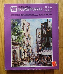 Vintage Deluxe Guild Jigsaw Puzzle - At The Market - Picture 1 of 2