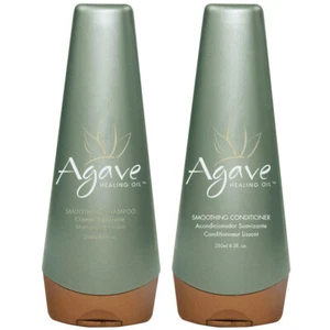 BARBER BEAUTY SALON AGAVE HEALING OIL HAIR SMOOTHING SHAMPOO & CONDITIONER 8.5OZ - Picture 1 of 1