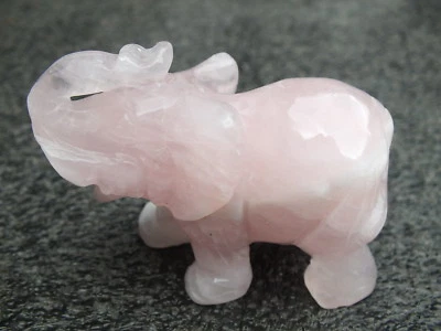 Gravur Rosenquarz Elefant (88/103) - Bild 1 von 2