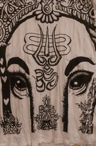CLOTHING - SURE ORIGINAL T-SHIRT DRESS - GANESH FACE - WHITE - LARGE - Picture 1 of 4