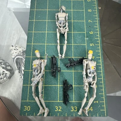 Star Wars Yellow Battle Droid Commander Figure Lot Set Army Builder 3.75” Hasbro - Image 1 of 4