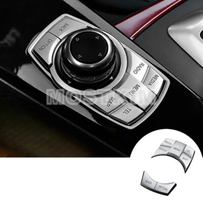 Cubierta de moldura de botón multimedia iDrive para consola interior 5 piezas para BMW X3 F25 2011-2013 Foto 1 de 4