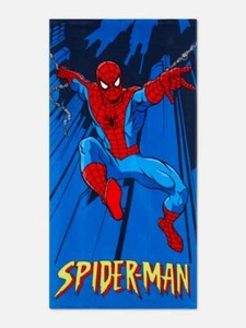Disney Spiderman Beach Towel Bath Swimming Pool 100% Cotton 140cm x 70cm - Picture 1 of 2