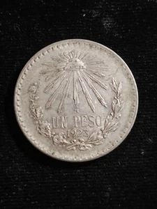 1923 M Mexico Silver Peso XF/AU T356 - Picture 1 of 2