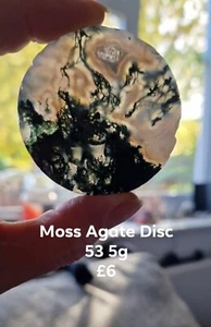 Moss Agate Disc - Picture 1 of 1