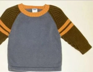 A+ OLD NAVY BAUMWOLL PULLOVER PULLI BABY JUNGEN 3 – 6 MONATE BLAU GRÜN ORANGE WARM - Bild 1 von 2