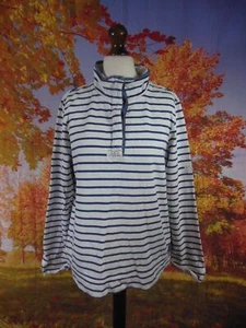 Tom Joules Mariners Grade blue 100% cotton stripe Sweatshirt. UK women's size 16 - Picture 1 of 11