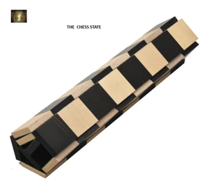 Folding/ Rolling Series Travel Chess Board In Maple & Ebony Wood- 40 mm Square - Picture 1 of 5