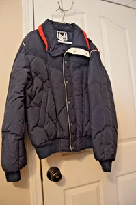 Vintage dunkelblaue Obermeyer Daunen Skijacke Herren Größe L, Style Canada - Bild 1 von 3