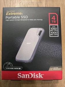 SanDisk 4TB Extreme Portable External SSD SDSSDE51-4T00-AW25 *NEW SEALED* - Picture 1 of 2