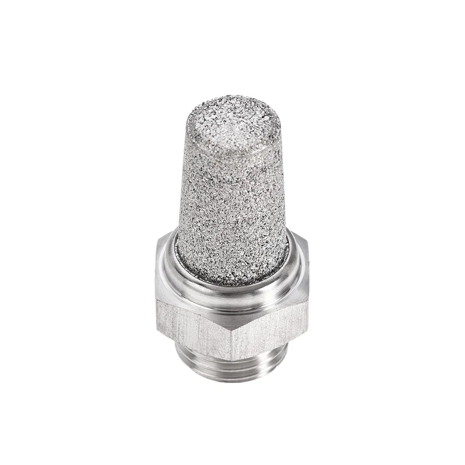 Silenciador de escape sinterizado de rosca macho NPT 1/4 silenciador de aire de acero inoxidable 316 Foto 1 de 4