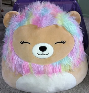 Squishmallows Leonard The Lion Jumbo Rainbow 19” Large Plush Toy pillow - Picture 1 of 4