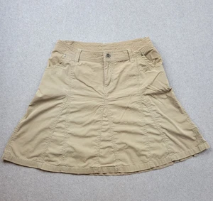 Kuhl Skirt Womens 6 Khaki Tan A-Line Stretch Pockets Outdoor Hiking Travel - Picture 1 of 18