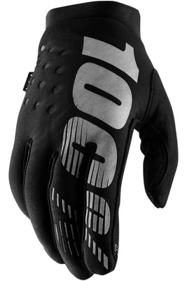 100% Brisker Cold Weather MX/MTB Gloves Black/Gray SM - Image 1 of 2