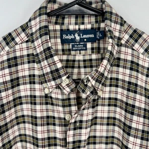 Ralph Lauren 'Blaire' Mens Plaid Button Down Shirt Long Sleeve Large Cotton - Picture 1 of 8
