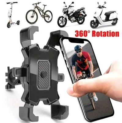 Supporto Manubrio Smartphone Cellulare Telefono Moto Scooter Bici Universale 360 - Immagine 1 di 4