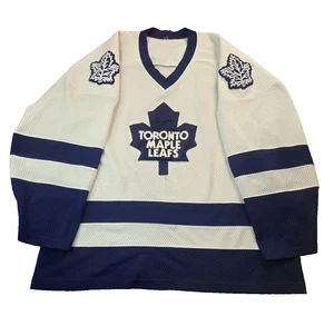 CCM Vintage Toronto Maple Leafs Blue White Blank Jersey Mens Large L - Picture 1 of 7