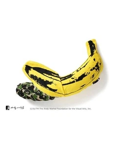 A BATHING APE × MEDICOM TOY × ANDY WARHOL ABC BANANA CUSHION CAMO Pattern Inside - Picture 1 of 4
