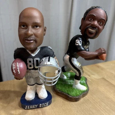 (2) Jerry Rice Oakland Raiders Bobblehead Forever Legends Of The Field #/5000 Foto 1 de 4