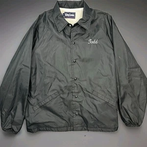 VTG (80s/90s) King Louie Men’s Windbreaker Jacket “Shooting Team” Sz (Lg) Black - Picture 1 of 9