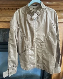 Vintage Men's Cortefiel Jacket Coat Size 38 Brown Dark Tan Unlined 1970s Zip Up - Picture 1 of 13
